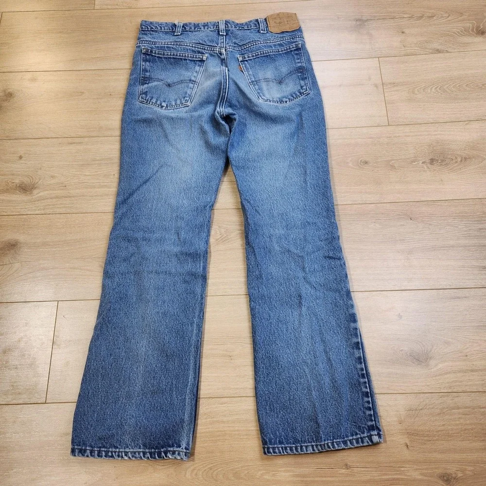 Vintage Levis 517 0217 Jeans Mens 31x30 Orange Tab Bootcut Denim USA Made 80s